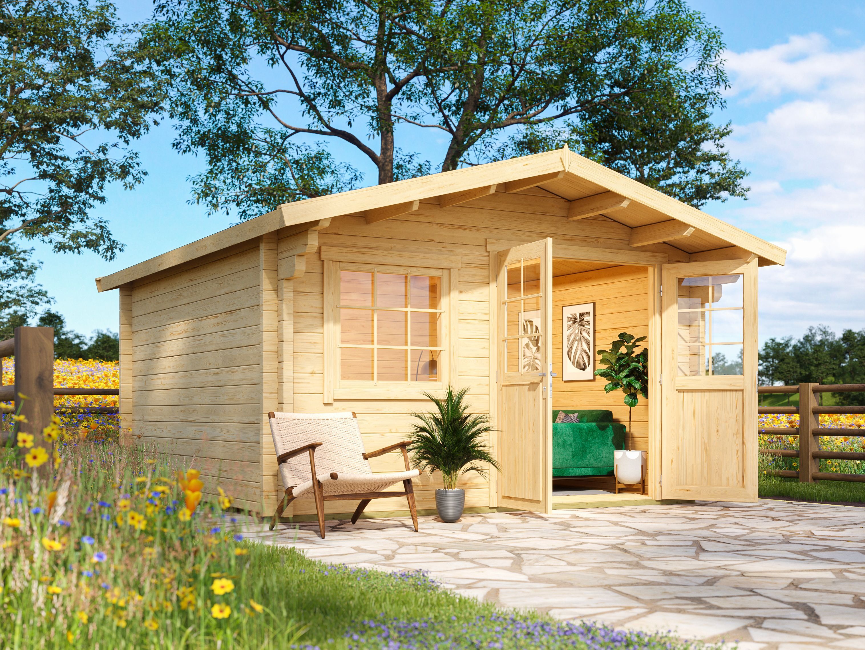26% Rabatt ! Fjordholz Gartenhaus Modell Berlin 70 C Classic online kaufen