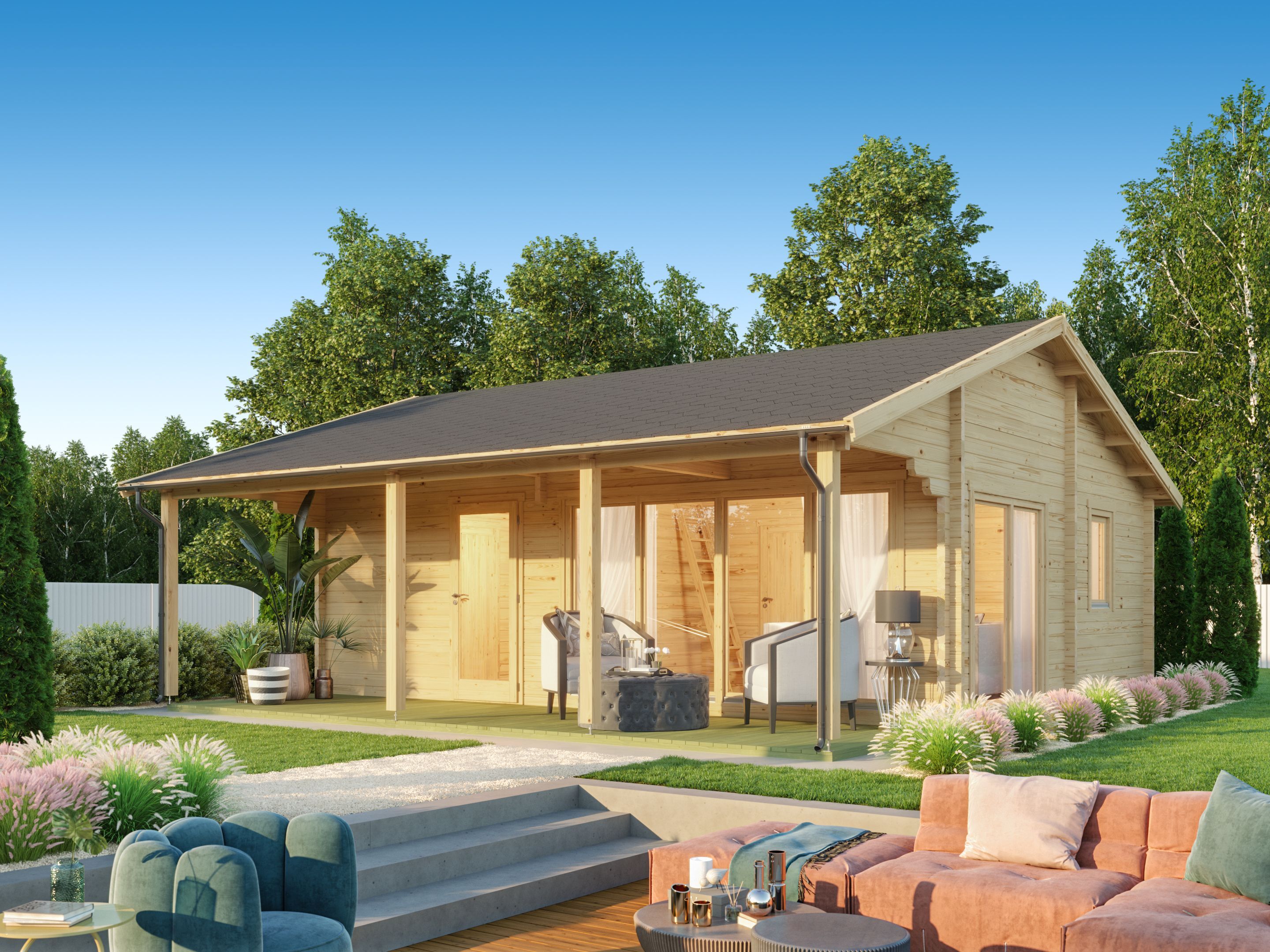 26% Rabatt ! Fjordholz Satteldach Gartenhaus Modell Mikka 70 B online kaufen