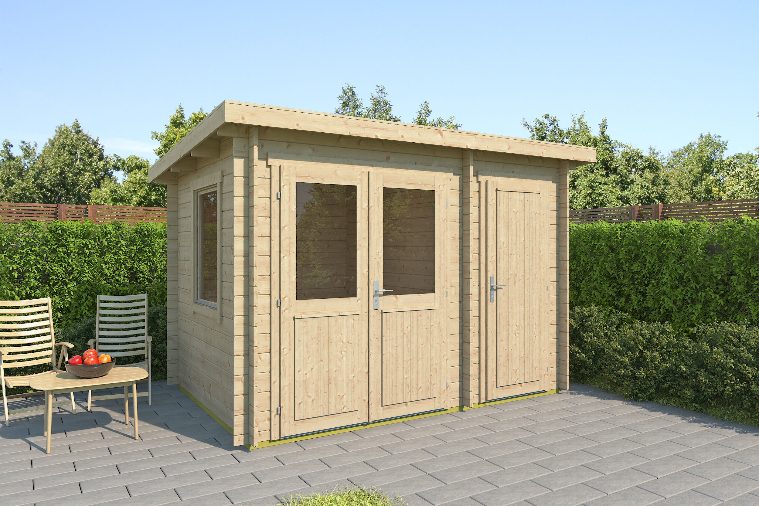 26% Rabatt ! Fjordholz Gartenhaus Modell Carmen 28 online kaufen