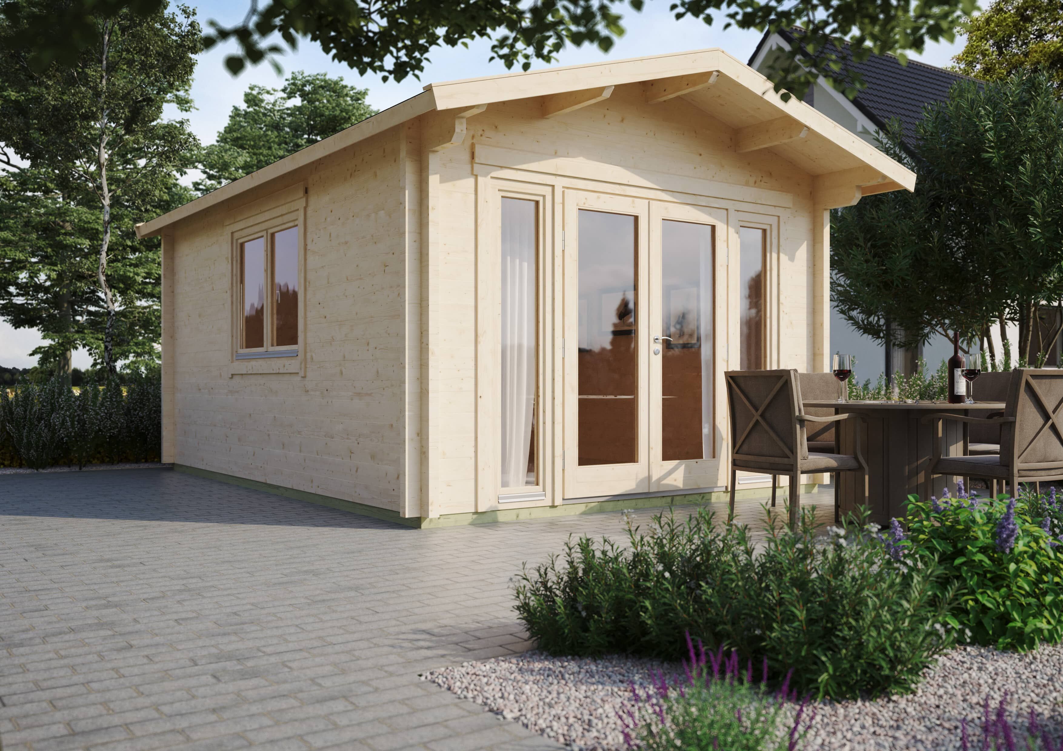 26% Rabatt ! Fjordholz Gartenhaus Modell Kim 70 D online kaufen