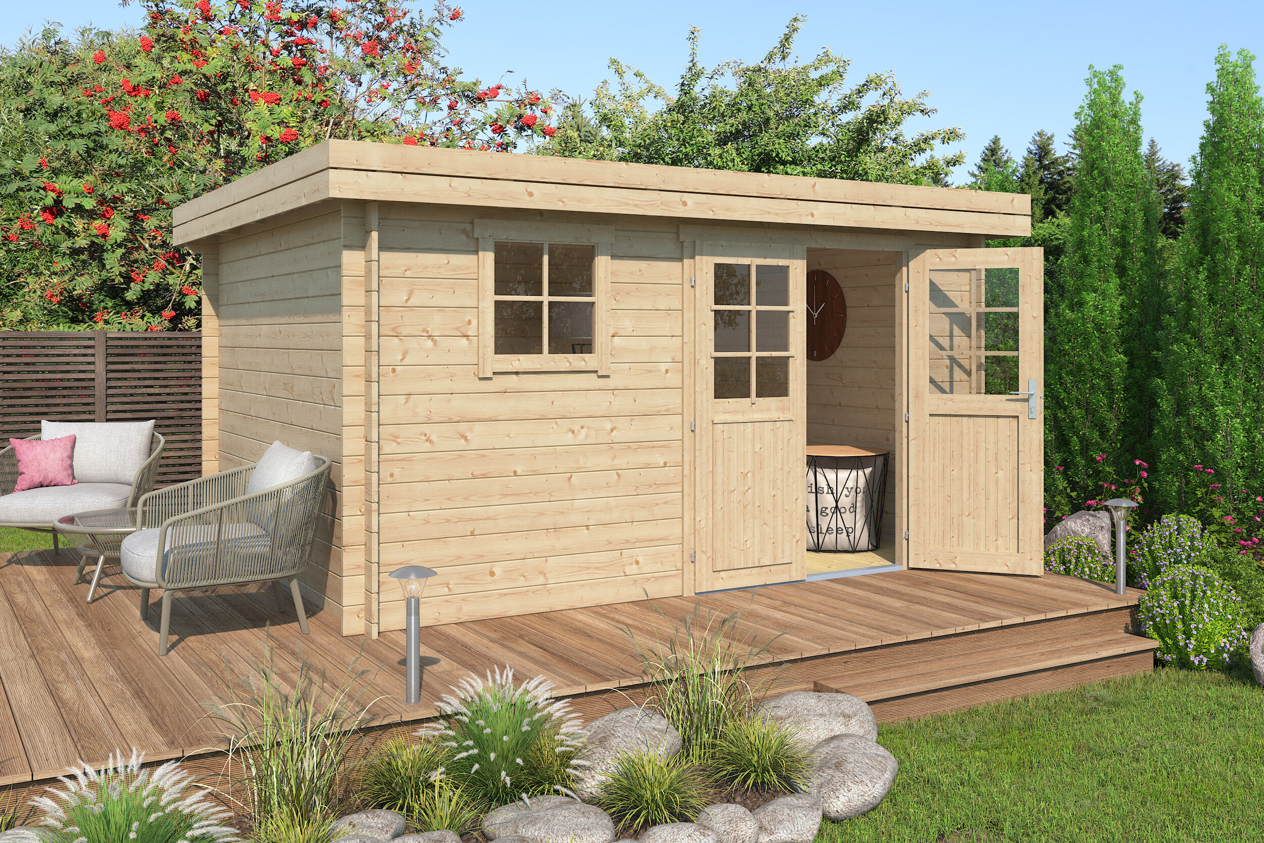 26% Rabatt ! Fjordholz Gartenhaus Modell Linz 28 D online kaufen
