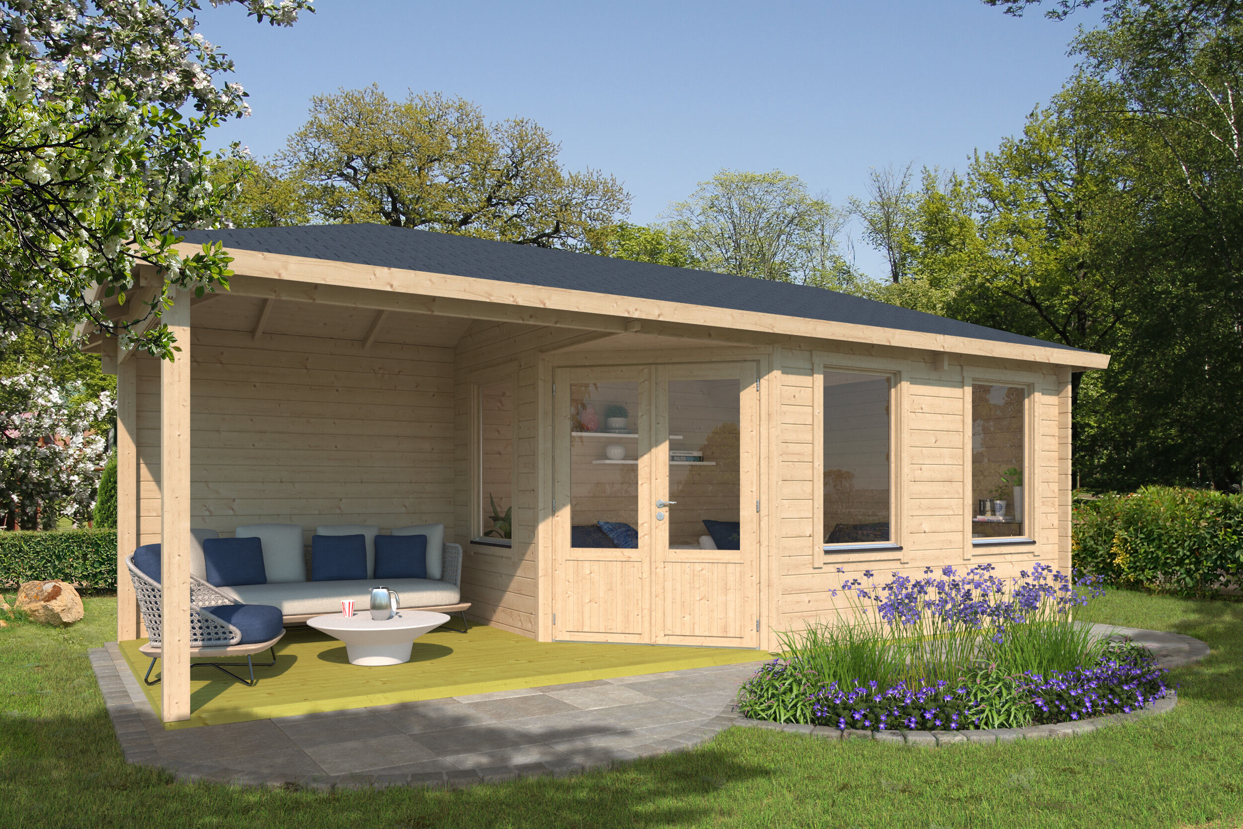 26% Rabatt ! Fjordholz Gartenhaus Modell Lisa 44 F Klassik online kaufen