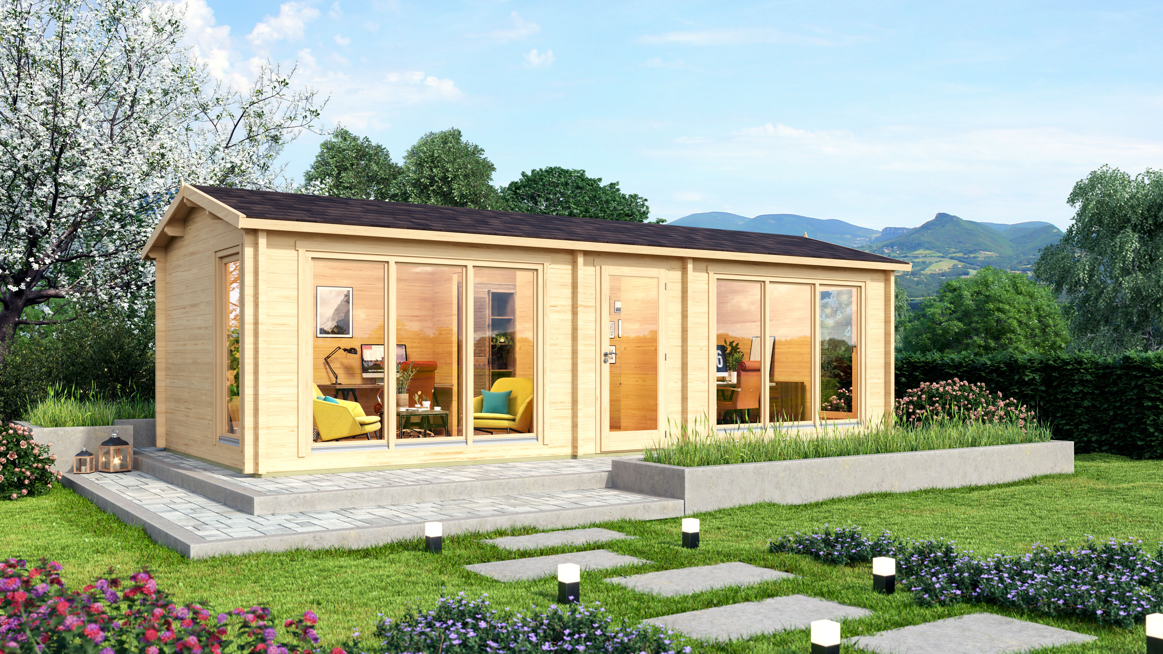 26% Rabatt ! Fjordholz Gartenhaus Modell Officehouse 70 online kaufen