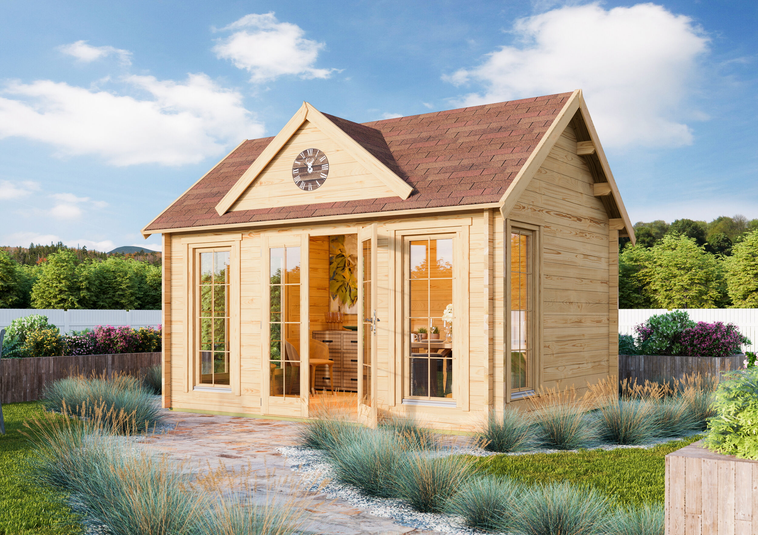 26% Rabatt ! Fjordholz Gartenhaus Modell Teehaus Glasgow 70 A online kaufen