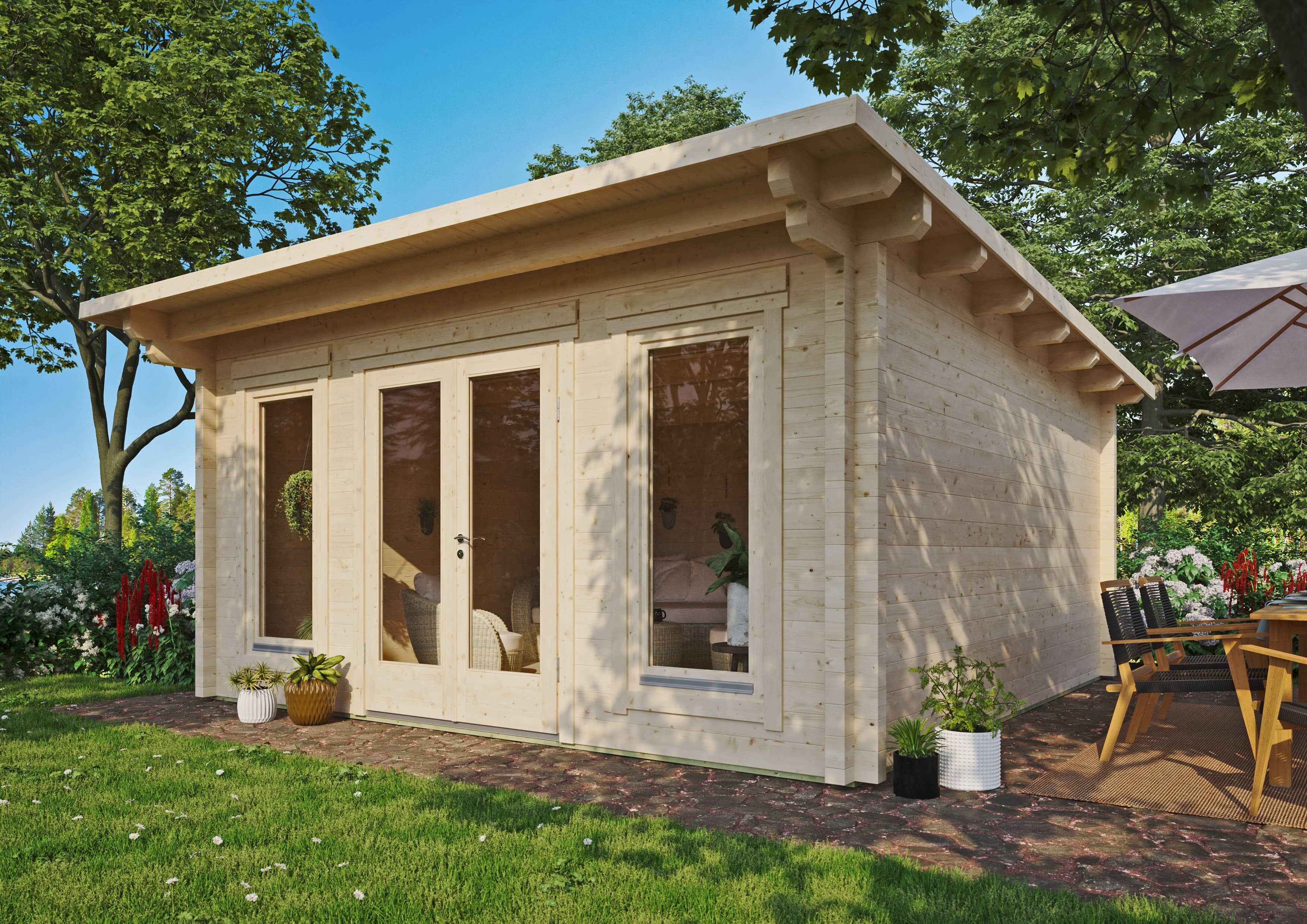 26% Rabatt ! Fjordholz Gartenhaus Modell Jacob 90 F online kaufen