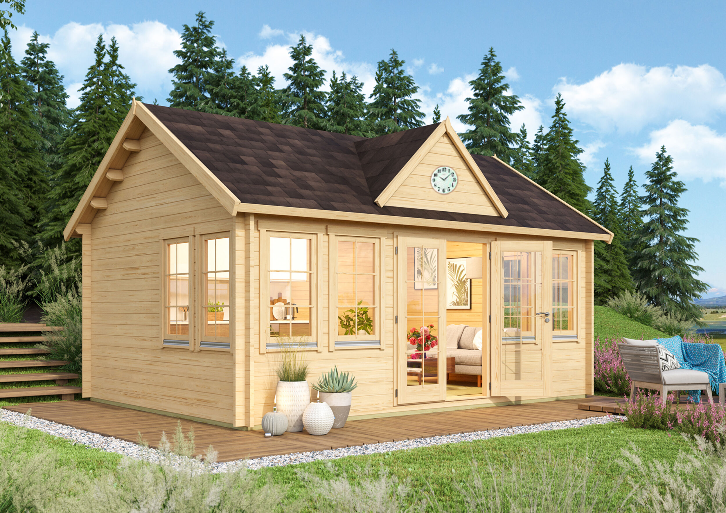 26% Rabatt ! Fjordholz Gartenhaus Modell Teehaus Leeds 44 online kaufen