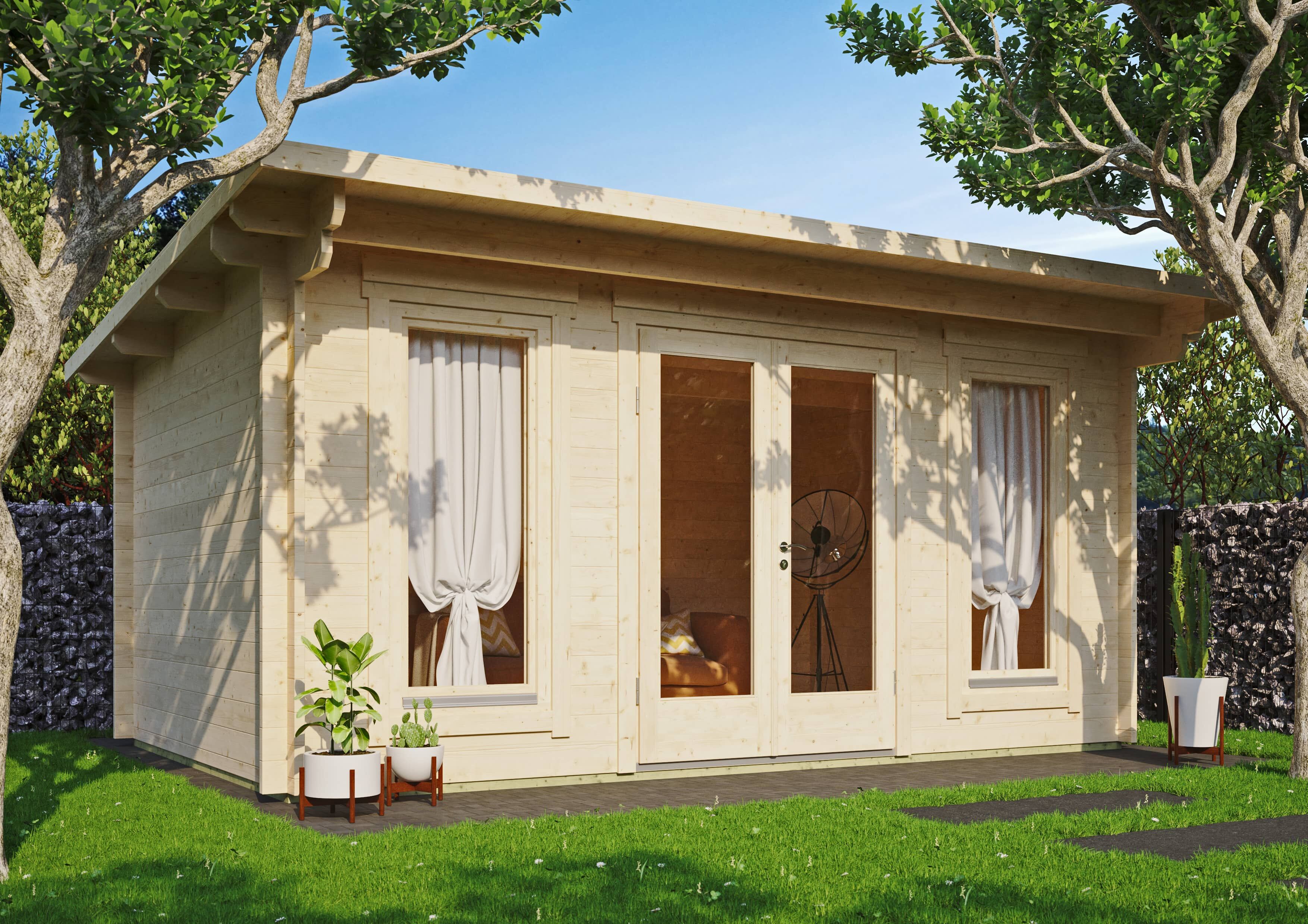 26% Rabatt ! Fjordholz Gartenhaus Modell Jacob 44 D online kaufen