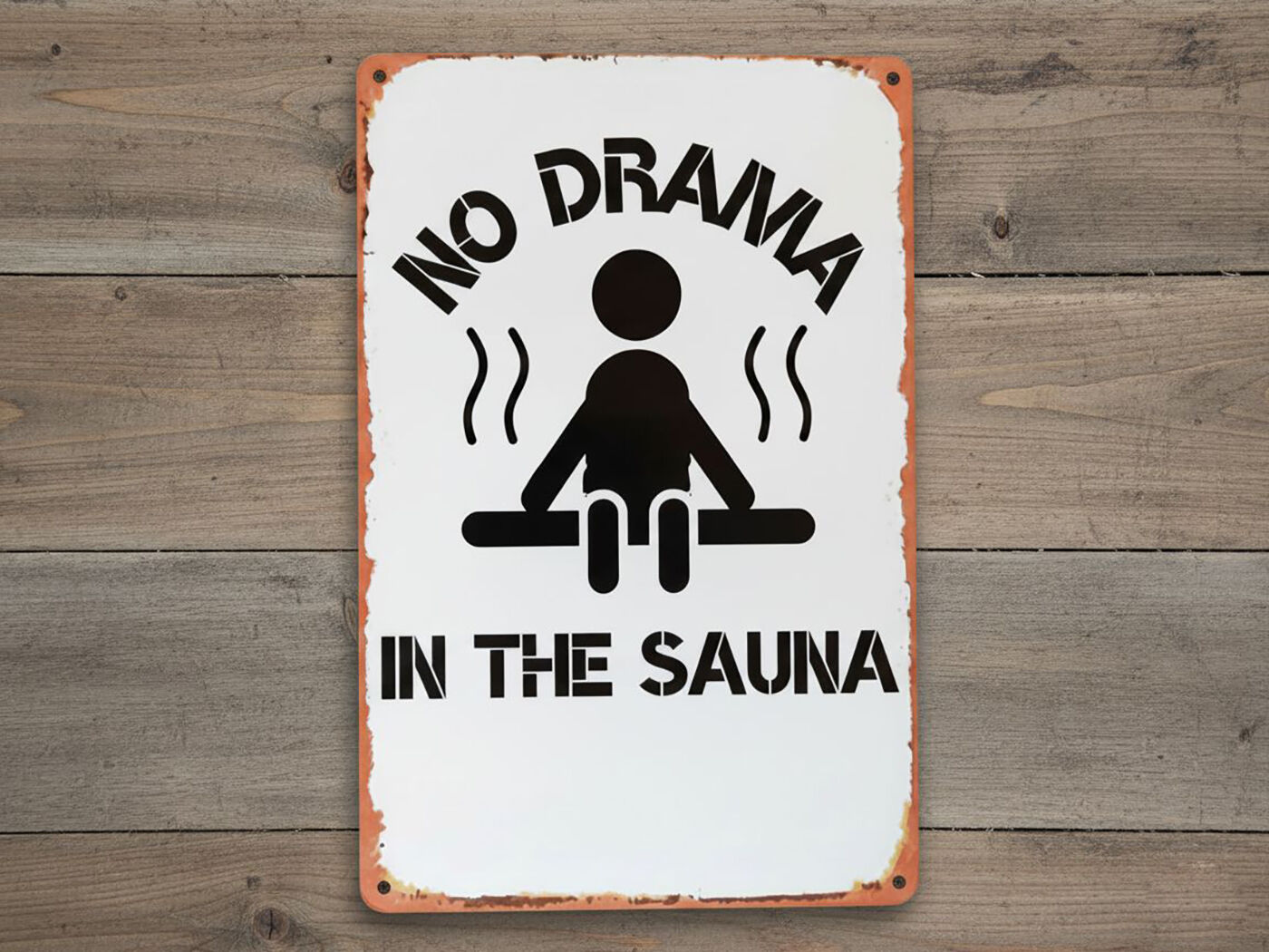Sauna Dekoschild aus Metall Design 1 Produktbild