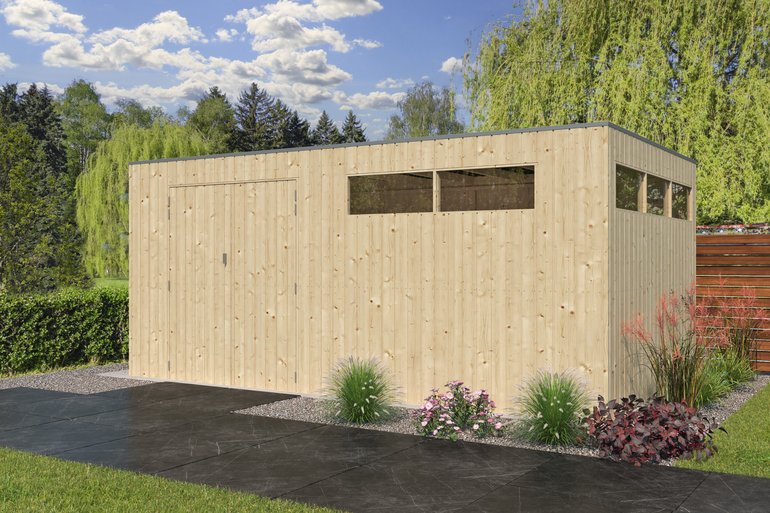 26% Rabatt ! Gartenhaus Modell QBV-Line 14,90 m² online kaufen