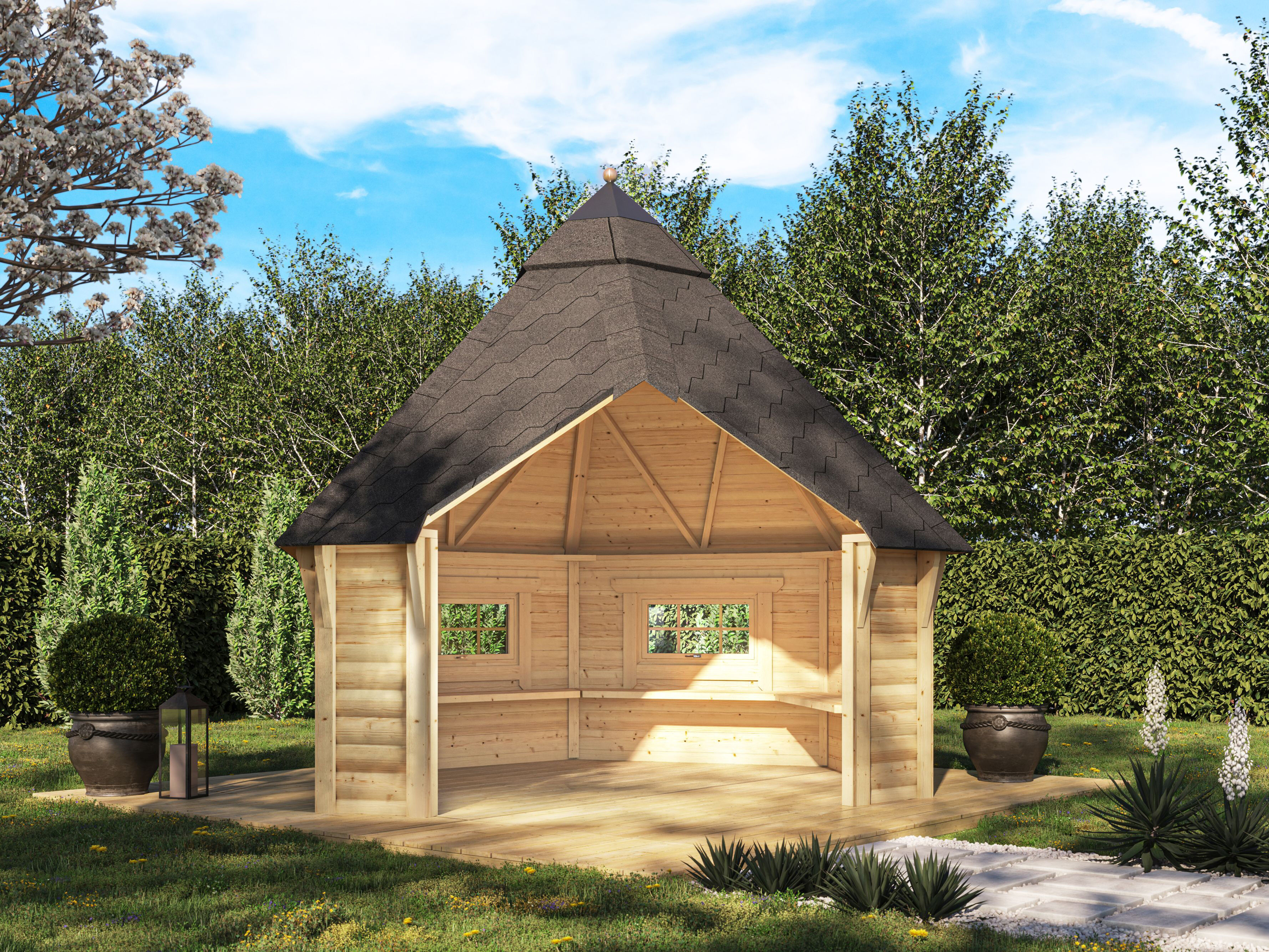 26% Rabatt ! Fjordholz Grillhaus Modell Emil 12 m² online kaufen