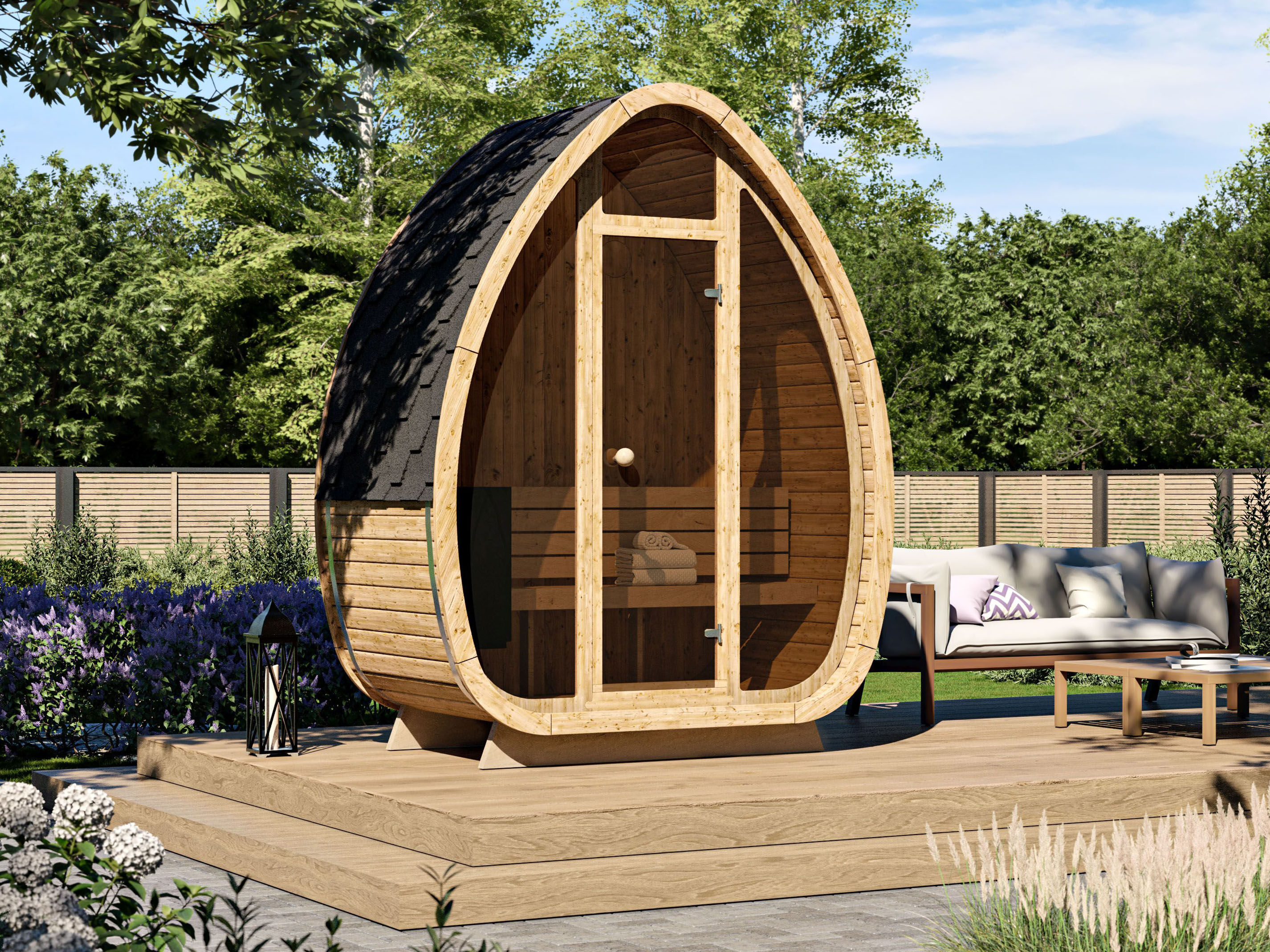 26% Rabatt ! Fjordholz Fass-Sauna Modell Luxe-1 Plus Unkategorisiert online kaufen