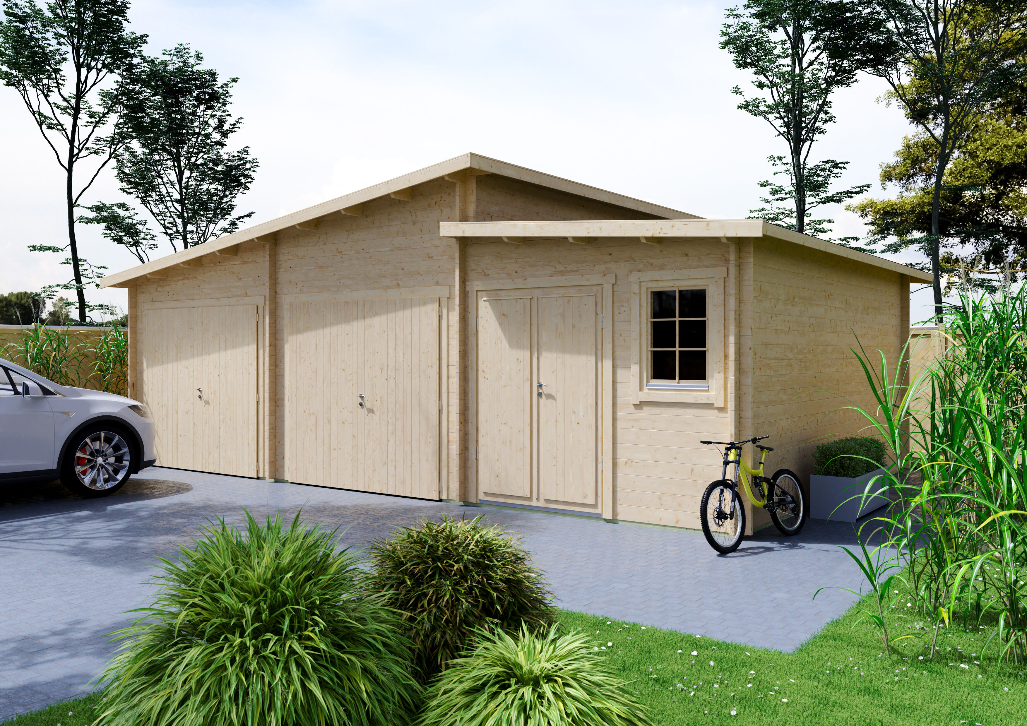 26% Rabatt ! Fjordholz Holzgarage Modell Jüchen 44 online kaufen