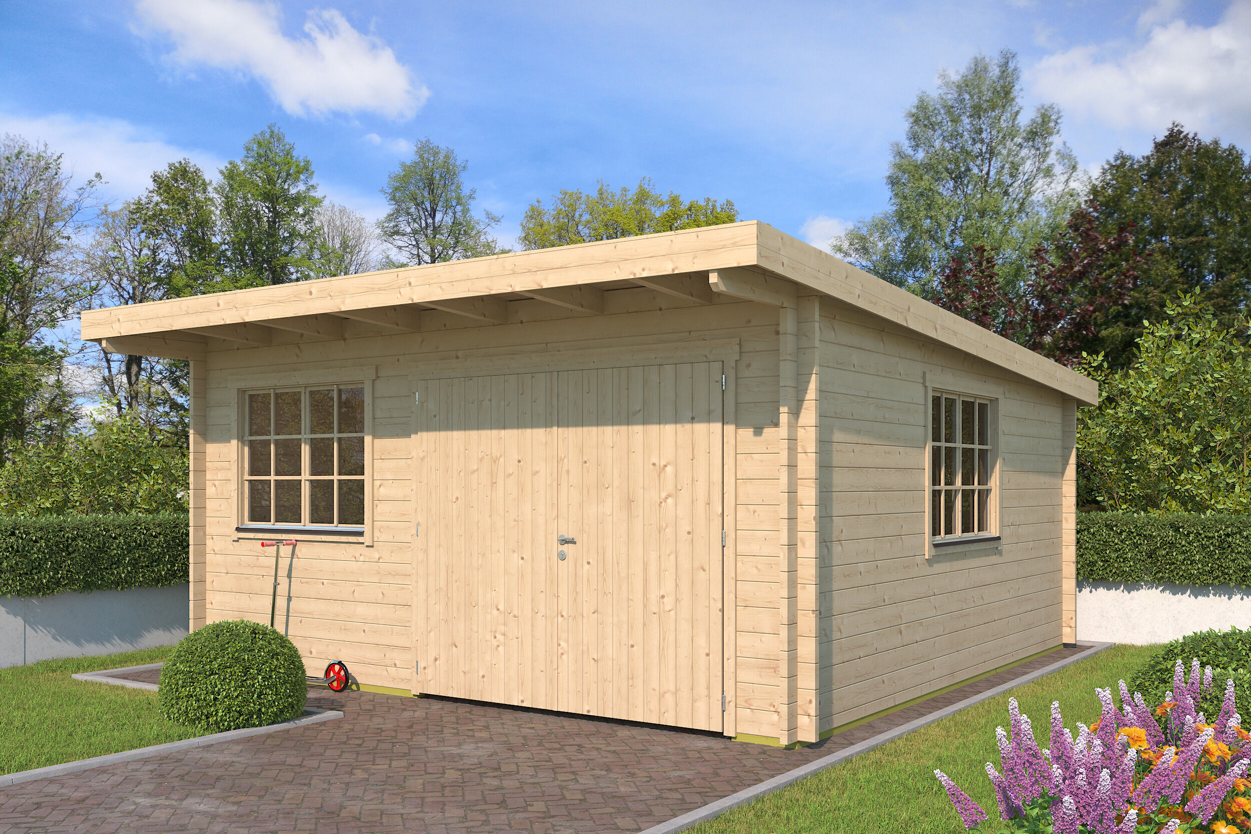 26% Rabatt ! Fjordholz Holzgarage Modell Neustadt 44 B online kaufen