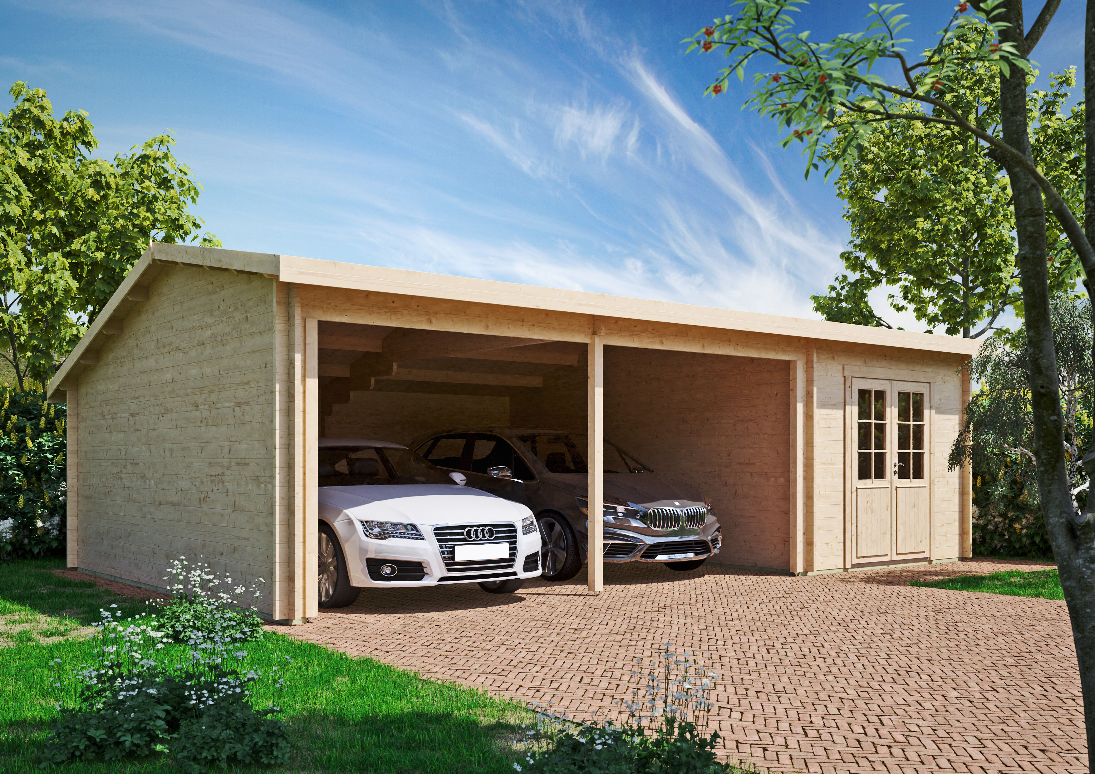 26% Rabatt ! Fjordholz Holzgarage  Modell Holnis 70 online kaufen