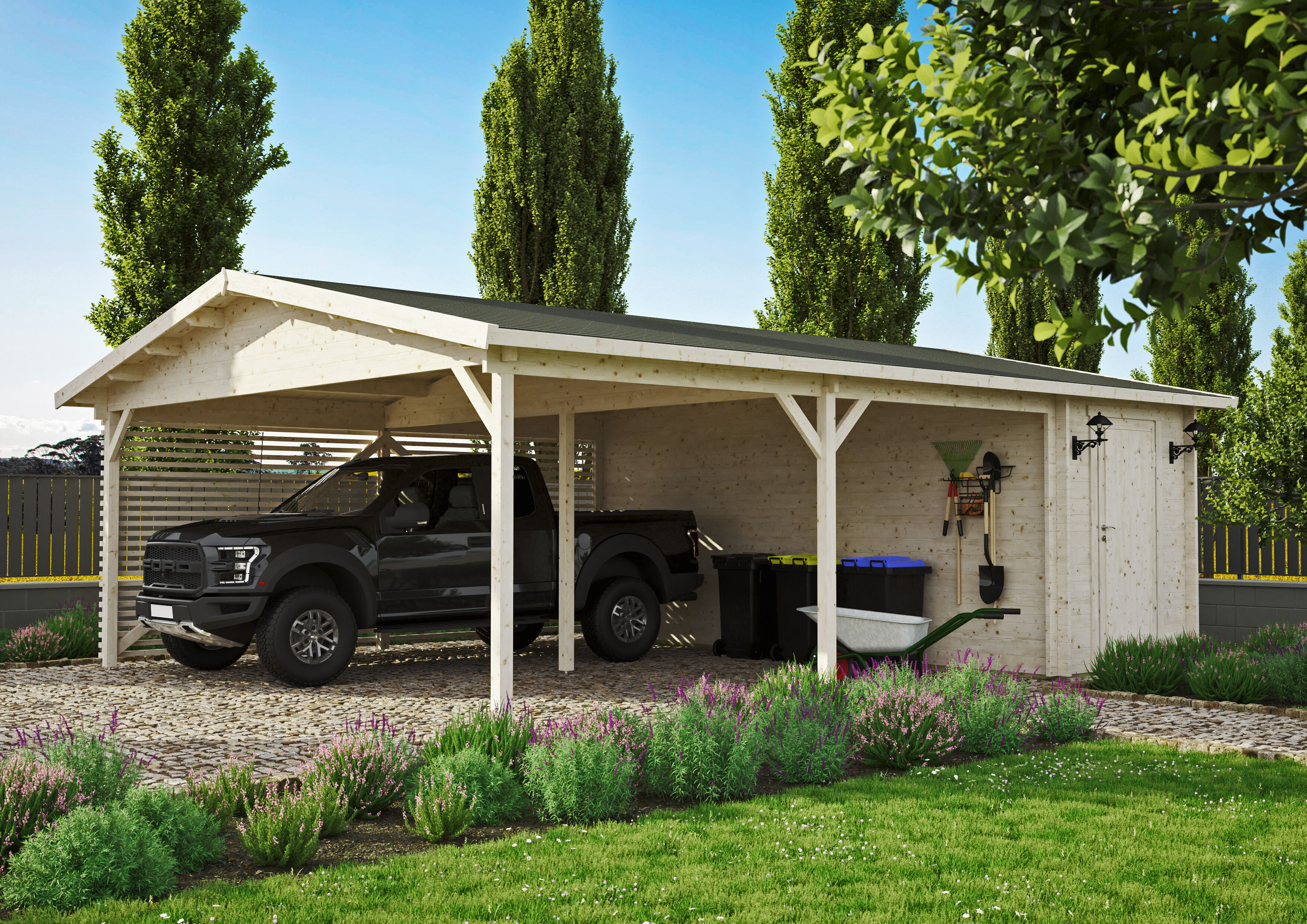 26% Rabatt ! Fjordholz Carport mit Abstellraum Glücksburg 70 online kaufen