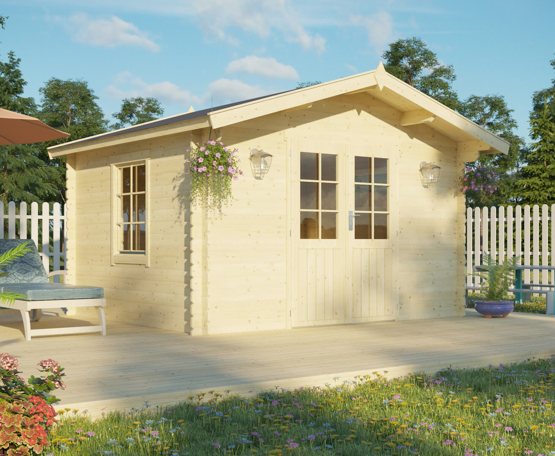 26% Rabatt ! Gartenhaus Modell Bianca 28 online kaufen