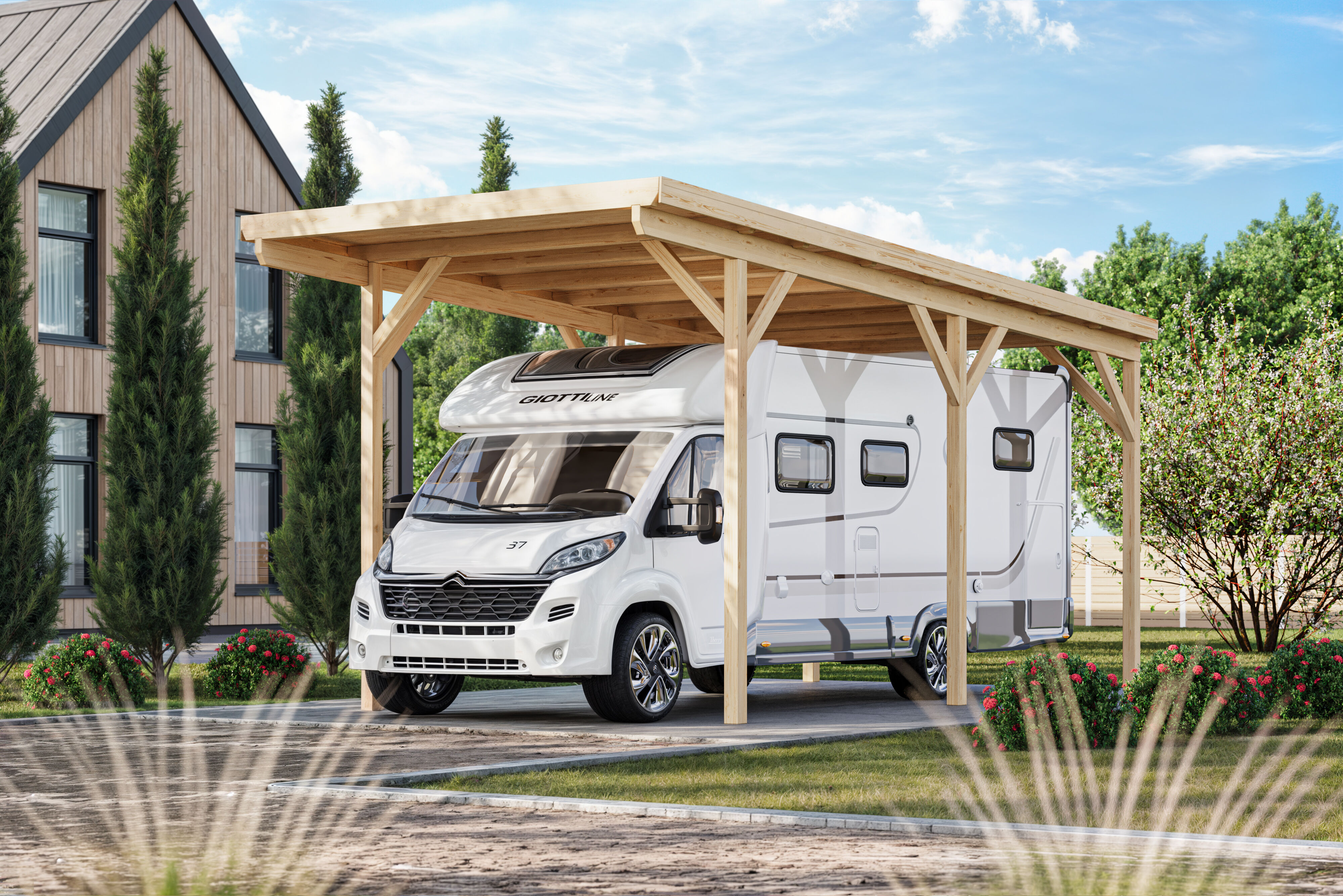 26% Rabatt ! Fjordholz Carport Modell X Womo online kaufen