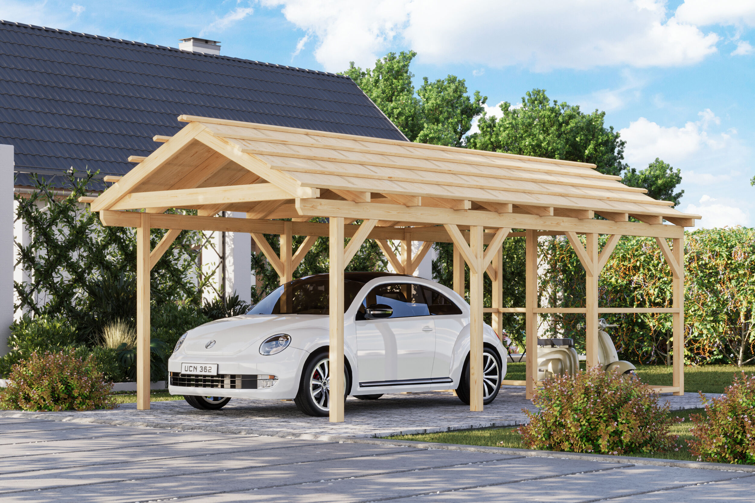 26% Rabatt ! Fjordholz Carport Modell X1S Plus online kaufen