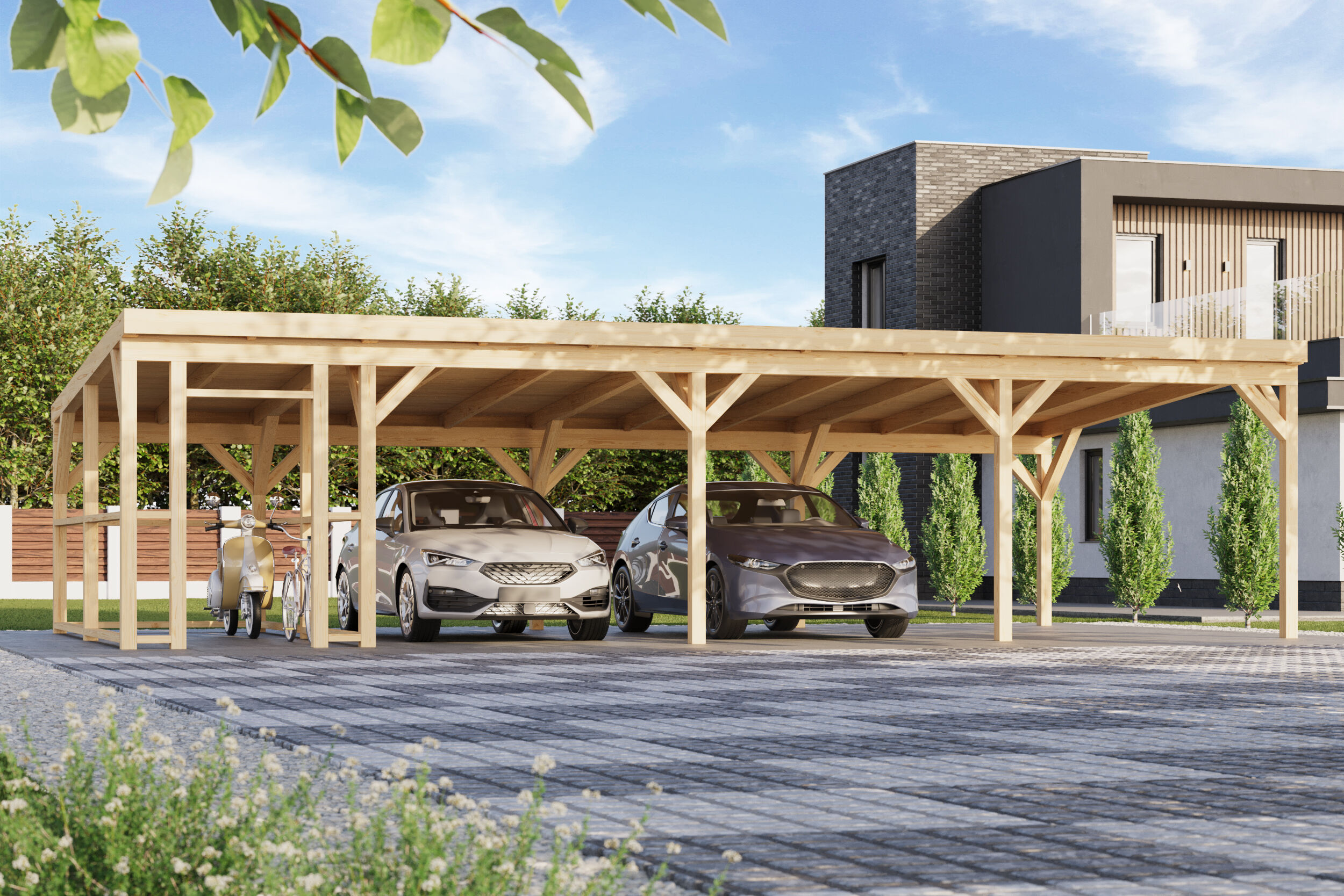 26% Rabatt ! Fjordholz Carport Modell X3 Plus online kaufen