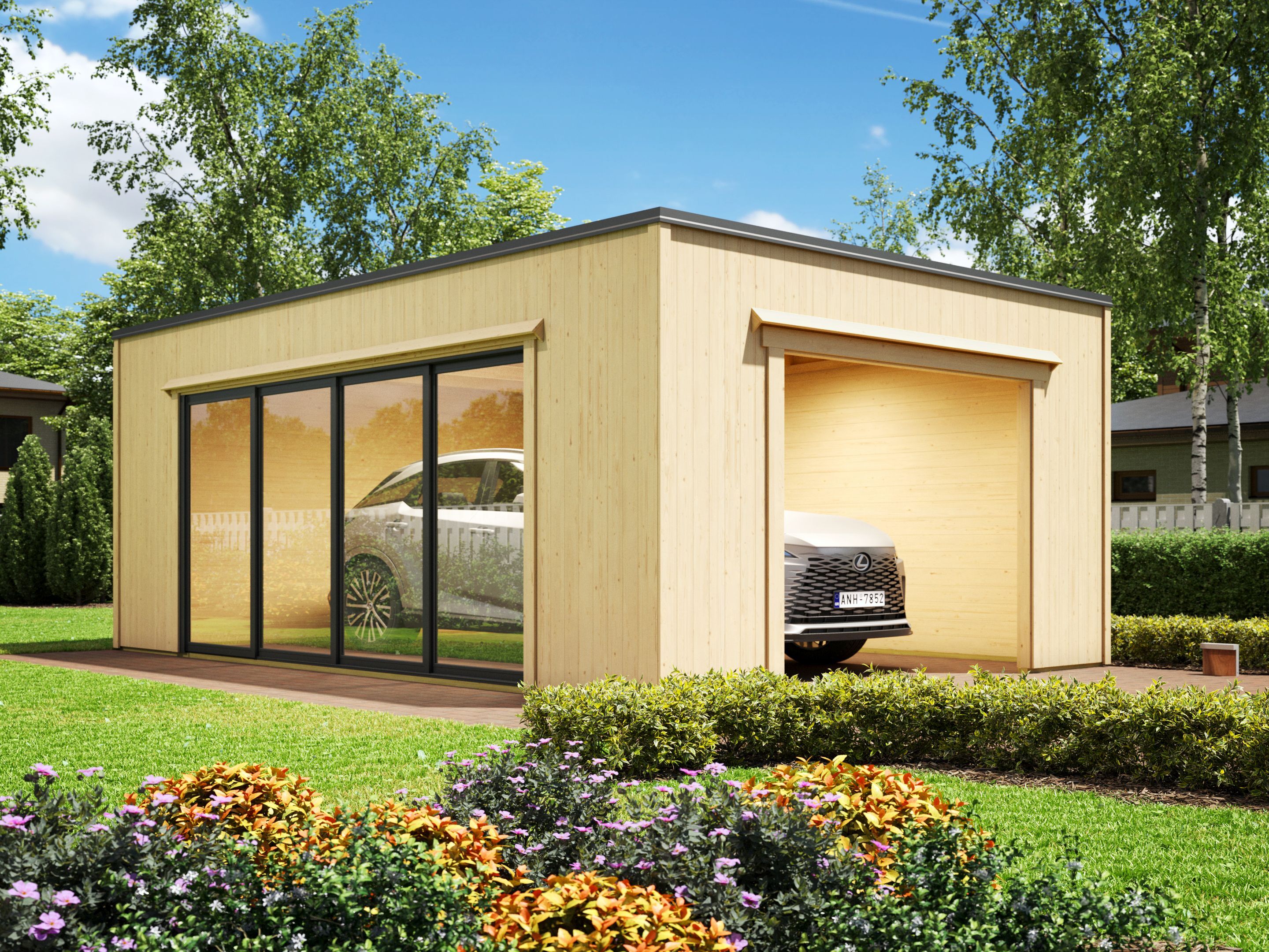 26% Rabatt ! Fjordholz Holzgarage Modell Q-Bic 34 B online kaufen