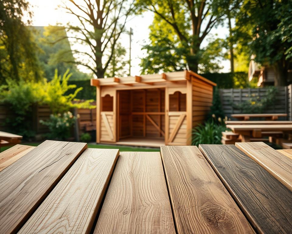 Holzarten für Gartenhütten