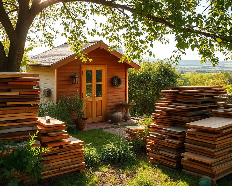 Baumaterialien Gartenhaus