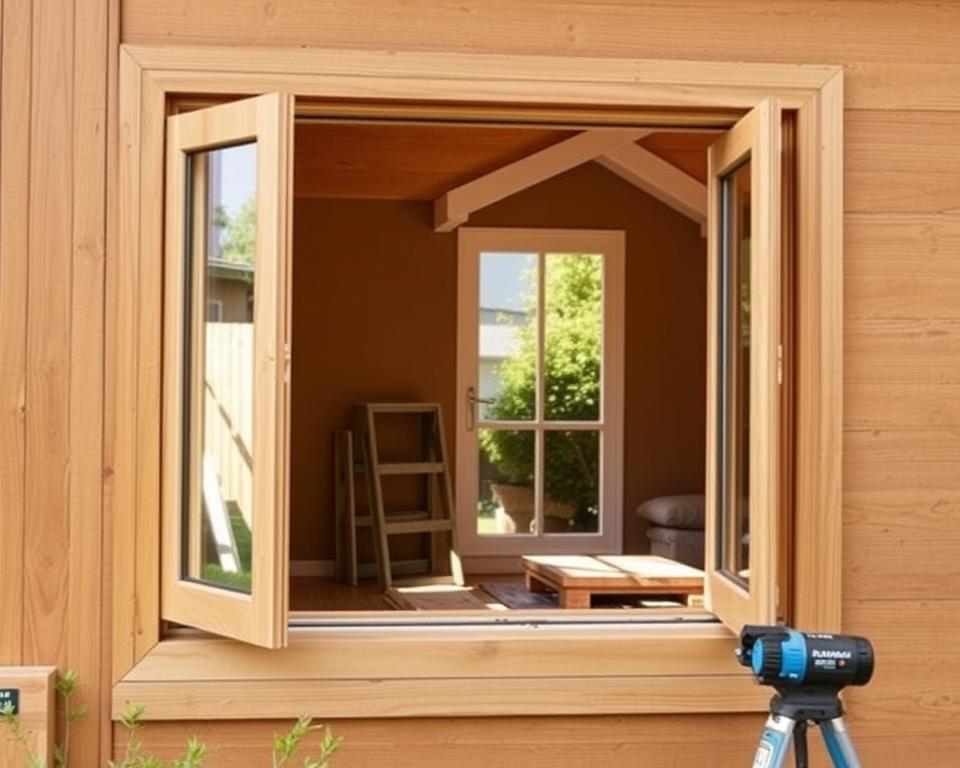 Gartenhaus Fenster Installation Schritt für Schritt Gartenhaus Fenster Installation Schritt für Schritt
