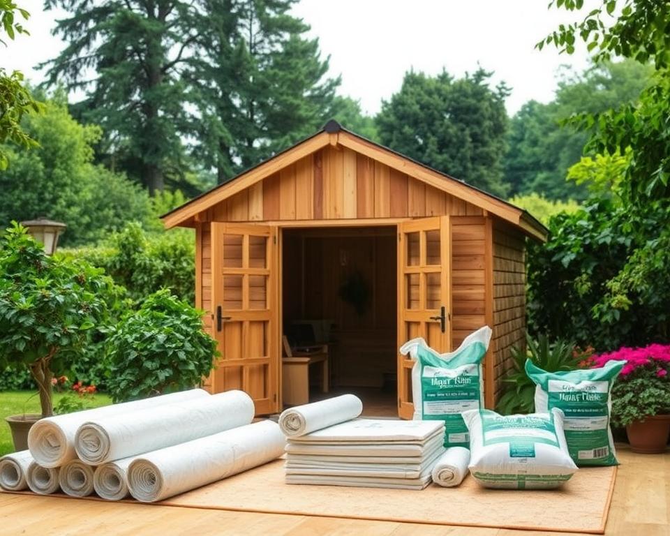 Isoliermaterialien für Gartenhütte