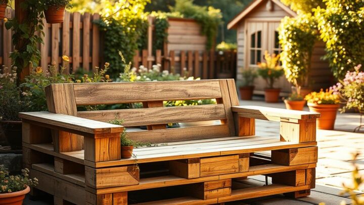 Palettenmöbel für den Garten konstruieren