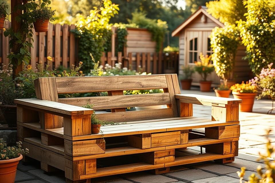 Palettenmöbel für den Garten konstruieren