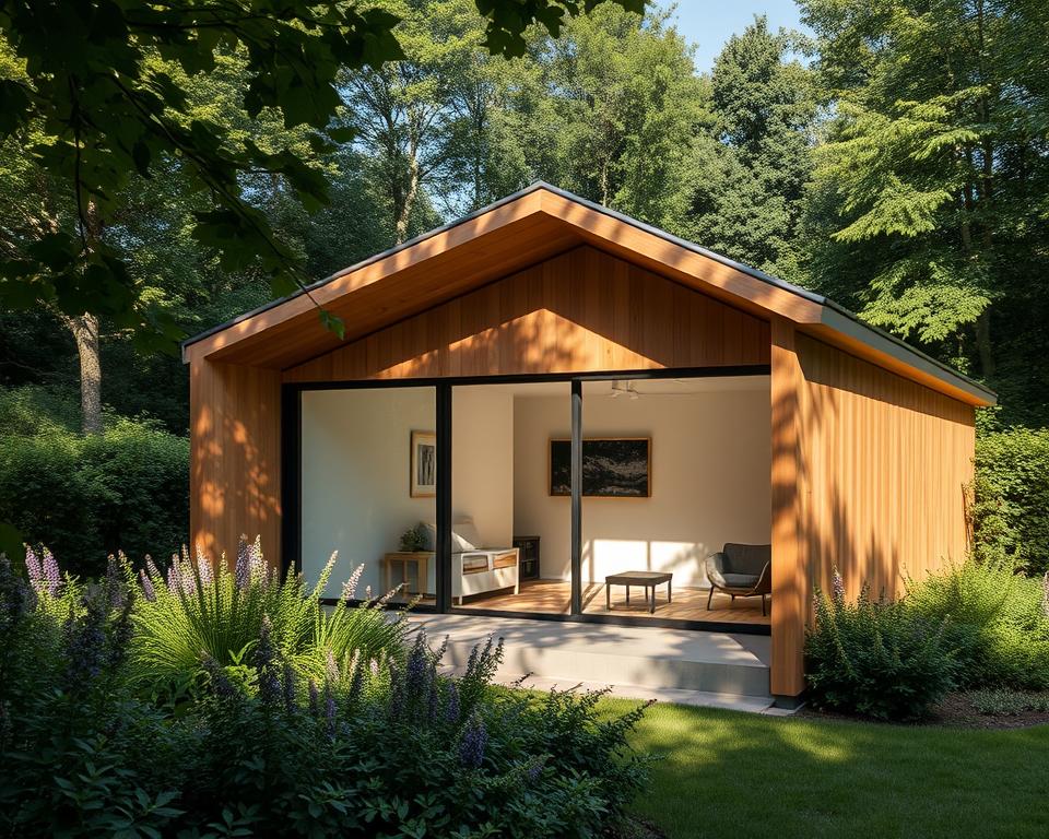 Pultdach Gartenhaus moderne Dachform
