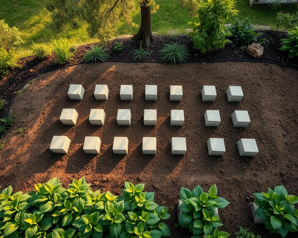 Punktfundament für Gartenhaus
