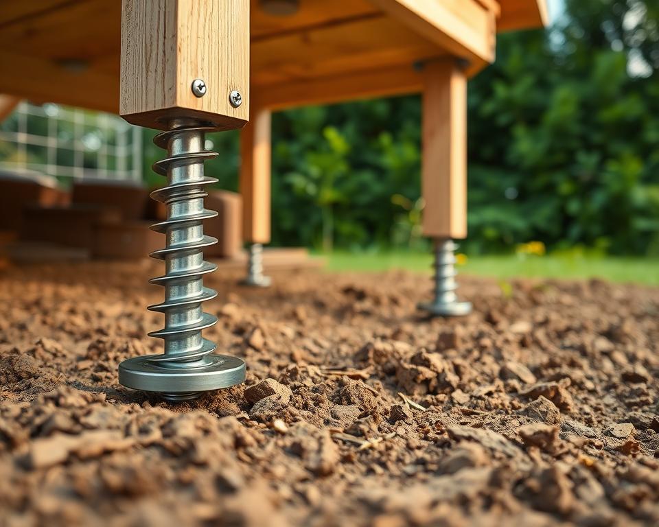 Schraubfundamente für Gartenhaus Schraubfundamente für Gartenhaus