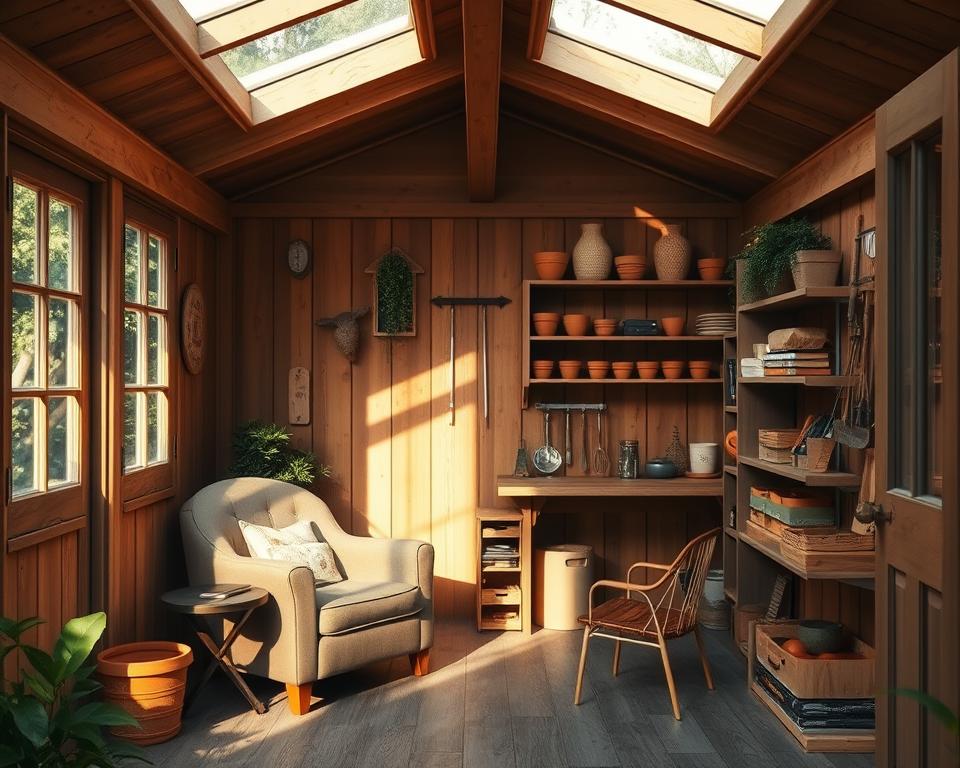 Gartenhütte Innenausstattung