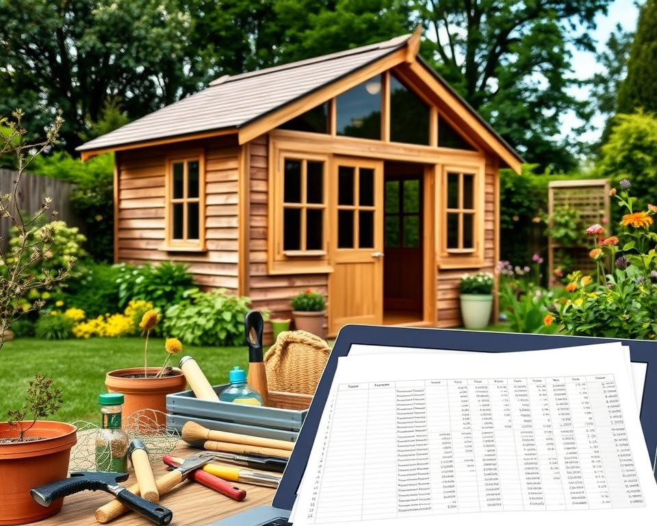 Gartenhaus Budgetplanung