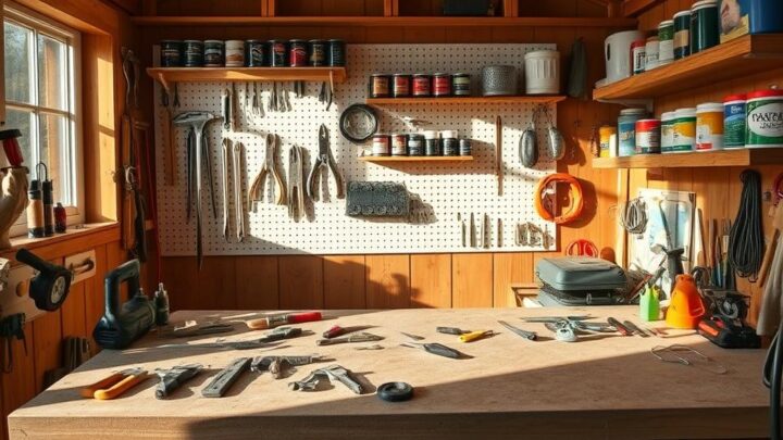 Gartenhütte als Werkstatt einrichten