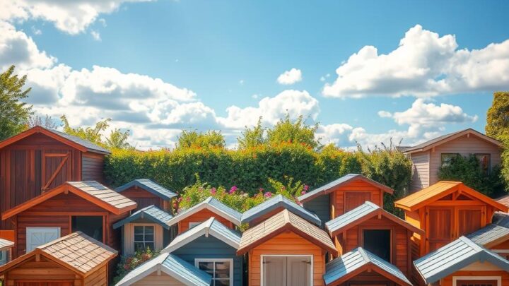 Gartenhütten Dacharten im Vergleich