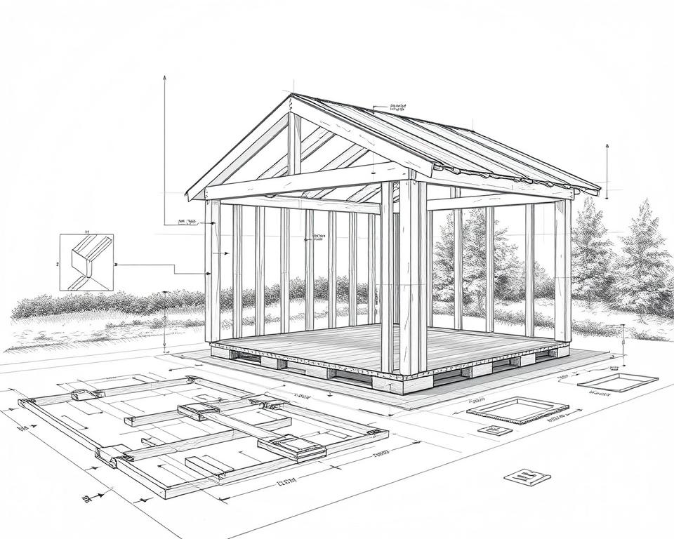Planung Gartenhütte Stabilität
