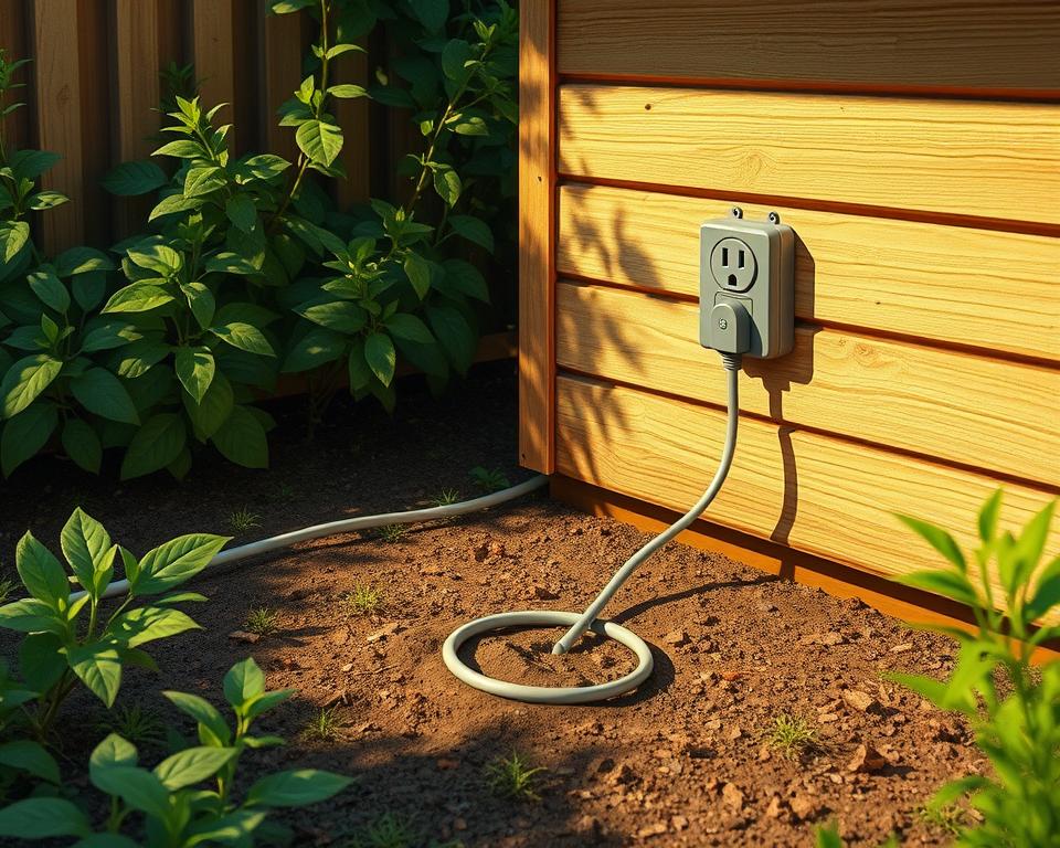 Stromanschluss Gartenhaus Erdkabel