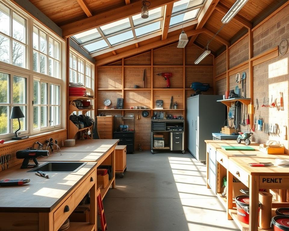 Technische Ausstattung Gartenhaus Werkstatt