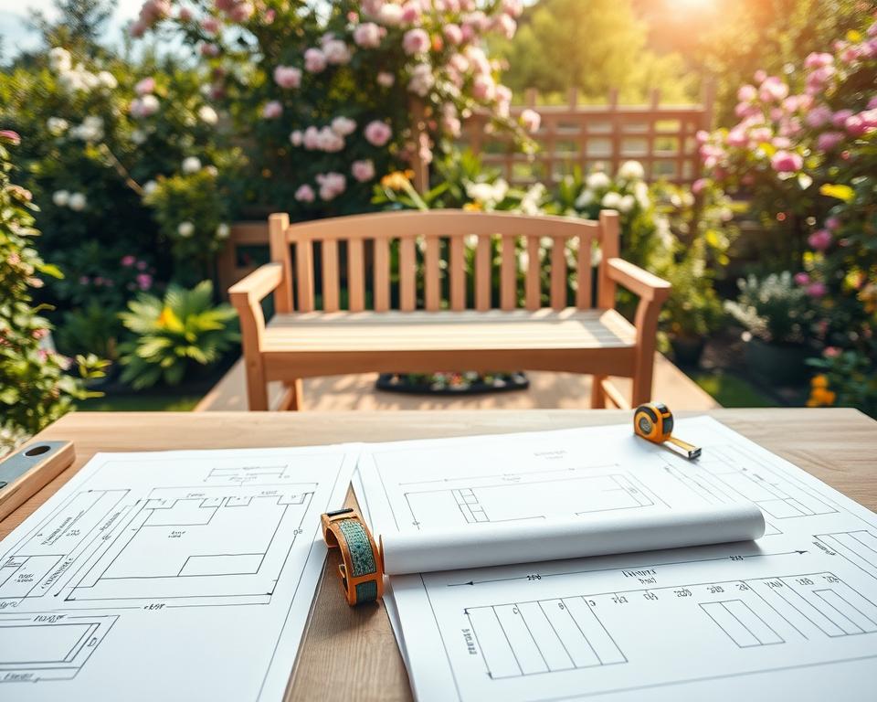Gartenbank Maße Planung