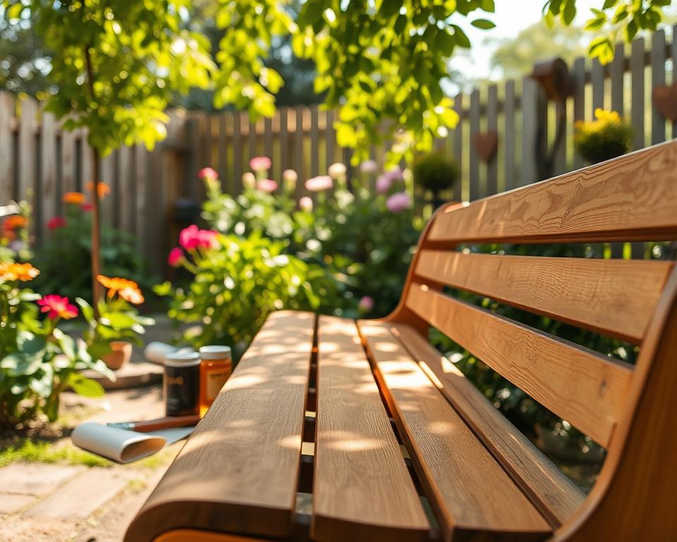 Gartenbank Pflege und Wartung