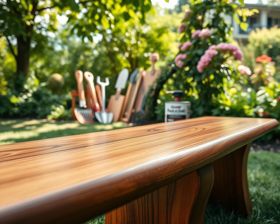 Holzschutz Gartenbank Oberflächenbehandlung