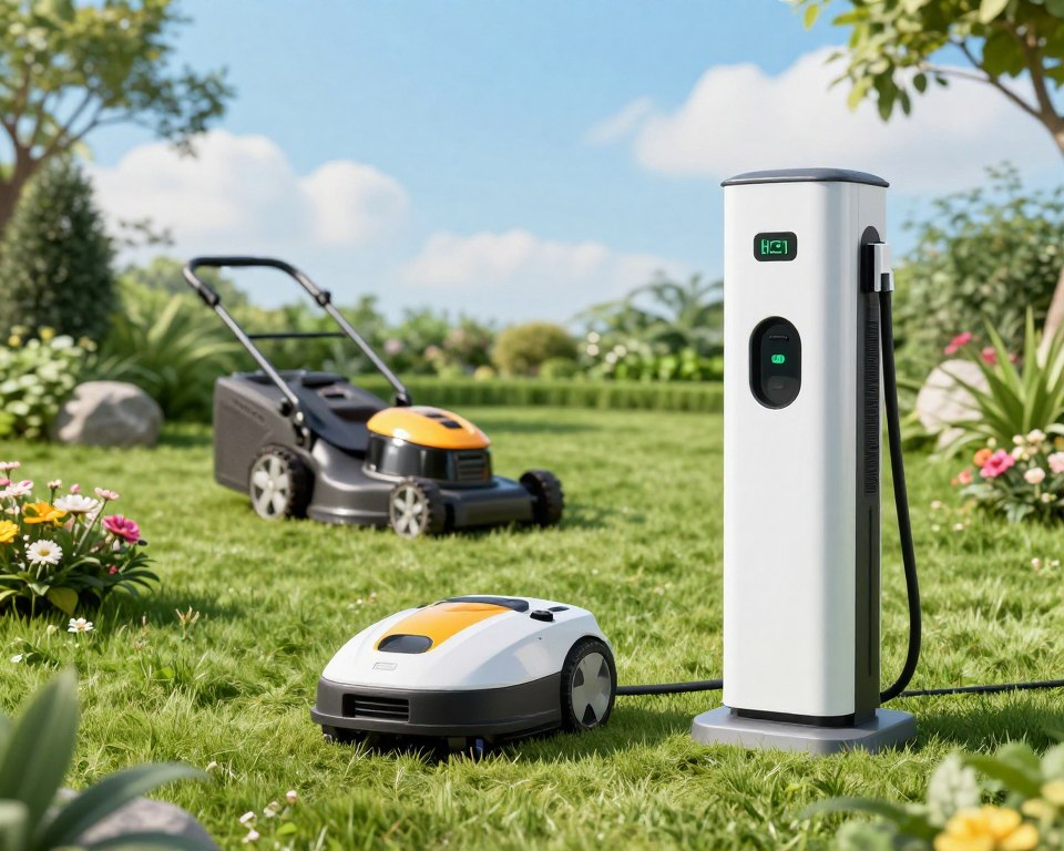 Ladestation Mähroboter Positionierung