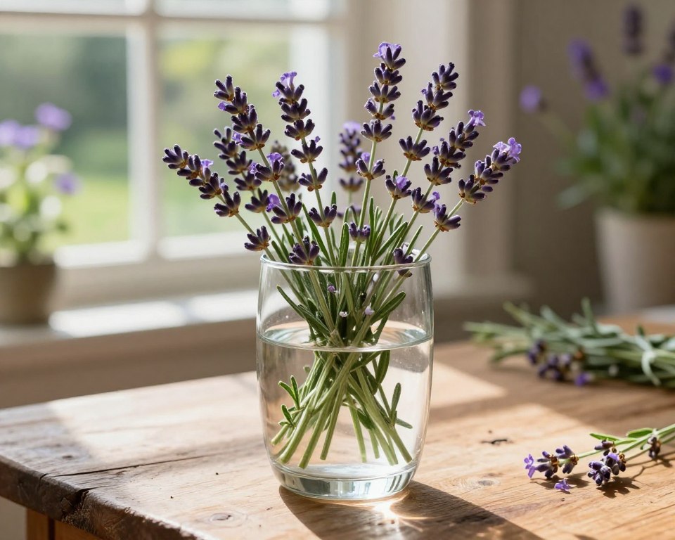 Lavendel Stecklinge im Wasserglas