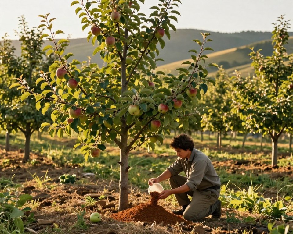 Organische Düngung für Obstbäume