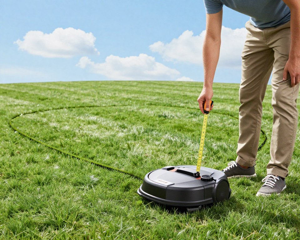 Rasenfläche vermessen für Mähroboter-Installation