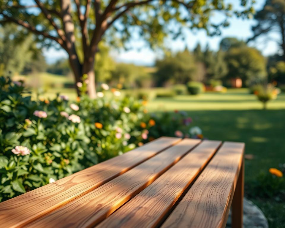 Robuste Holzarten für Gartenbank