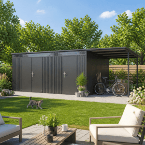 20% Rabatt ✓ 6 × 3 m | 2-Raum Metall Gerätehaus Skylight Duo Plus 18,10 m | zweiraum | Schleppdach | modern Unkategorisiert online kaufen 20% Rabatt ✓ 6 × 3 m | 2-Raum Metall Gerätehaus Skylight Duo Plus 18,10 m | zweiraum | Schleppdach | modern Unkategorisiert online kaufen