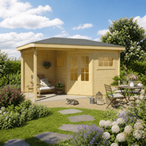 26% Rabatt ✓ 4 × 3 m | 5-Eck Gartenhütte Evelyn 2B | Anbau | Massivholz Unkategorisiert online kaufen